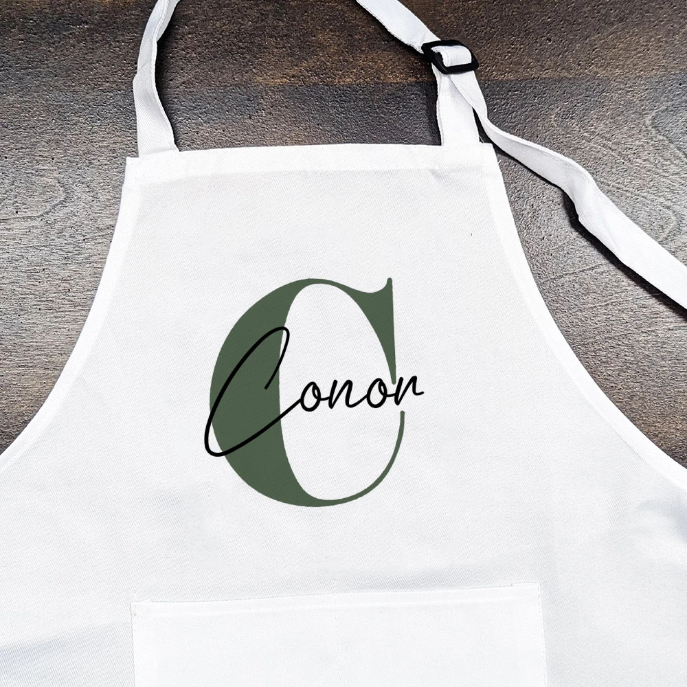 Custom Personalized Kitchen Aprons Child\'s Name Apron Christmas Gift Baking Apron Toddler Apron Personalised Kids Cooking Apron