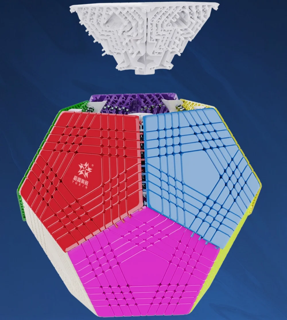 YuXin HuangLong-cubos mágicos Megaminx, rompecabezas, Cubo mágico, Megaminxeds, velocidad profesional, juguetes educativos sin pegatinas, 9x9