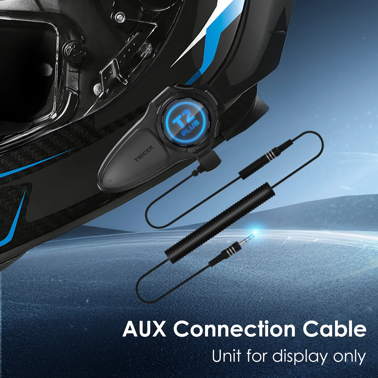 TNICER T2PLUS Bluetooth 5.2 Motorcycle Helmet Headset