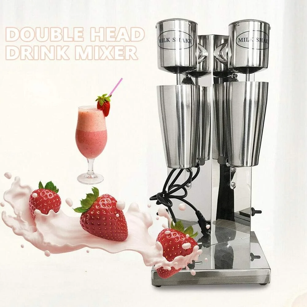 Commercial Electric Milkshake Maker Stainless Steel Milk Shake Machine Cocktail Tea Drink Mixer Smoothie Malt Blender