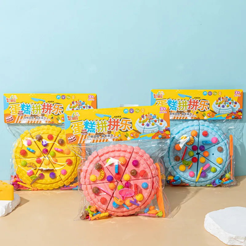 Fête d'anniversaire créative délicieux crème gâteau aux fruits modèle enfants jouer maison jouet amusant gâteau coupe garçon filles jeu interactif jouet