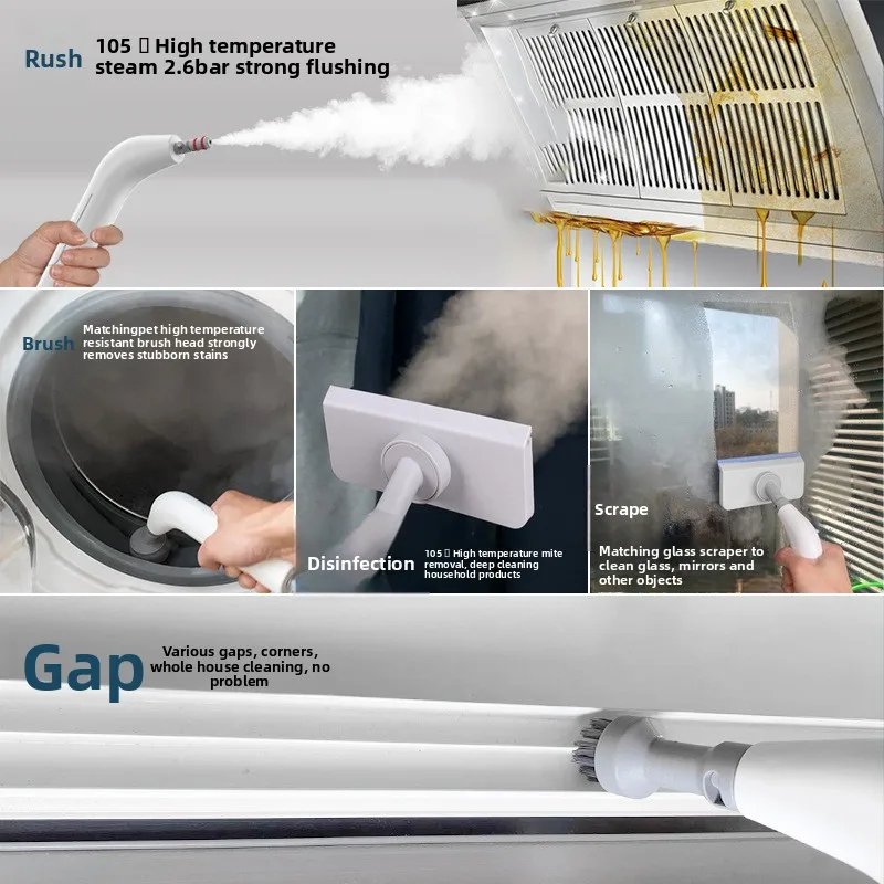 Portable Steam Cleaning Machine, High Pressure And High Temperature Deep Cleaning Suitable For Floor/Kitchen Fast Sterilization