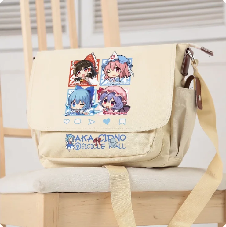 

Touhou Project Hakurei Reimu Remilia Scarlet Crossbody Canvas Bags School Bag Unisex Messenger Bag Fashion Shoulder Bag 2055