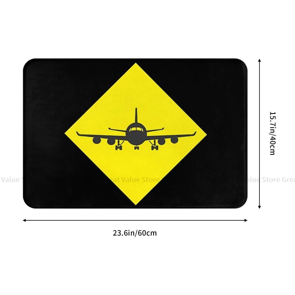 Arrivals and Departures Anti-Slip Doormat Living Room Mat Airplane Flight Sign Floor Carpet Entrance Door Rug Indoor Decorative