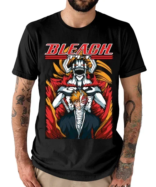 Camiseta unisex Bleach Vasto Lorde Ichigo Cotton anime T-shirt