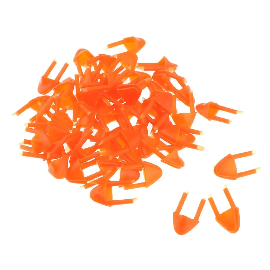 100 Pieces Stuffed Animal Toy Doll DIY Supplies 12mm Orange