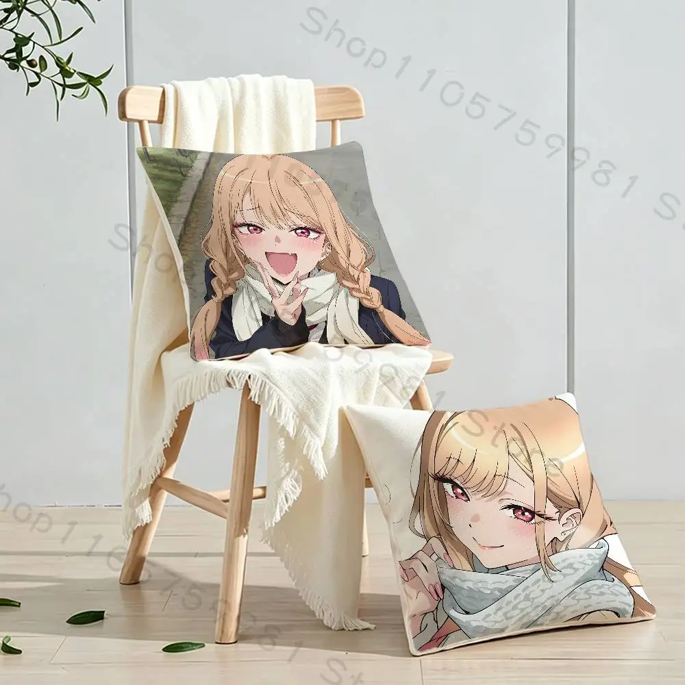 Cute M-Marin Kitagawa Cartoon Printing Pillowcase Customized Pillow Cover for Sofa Home Decor