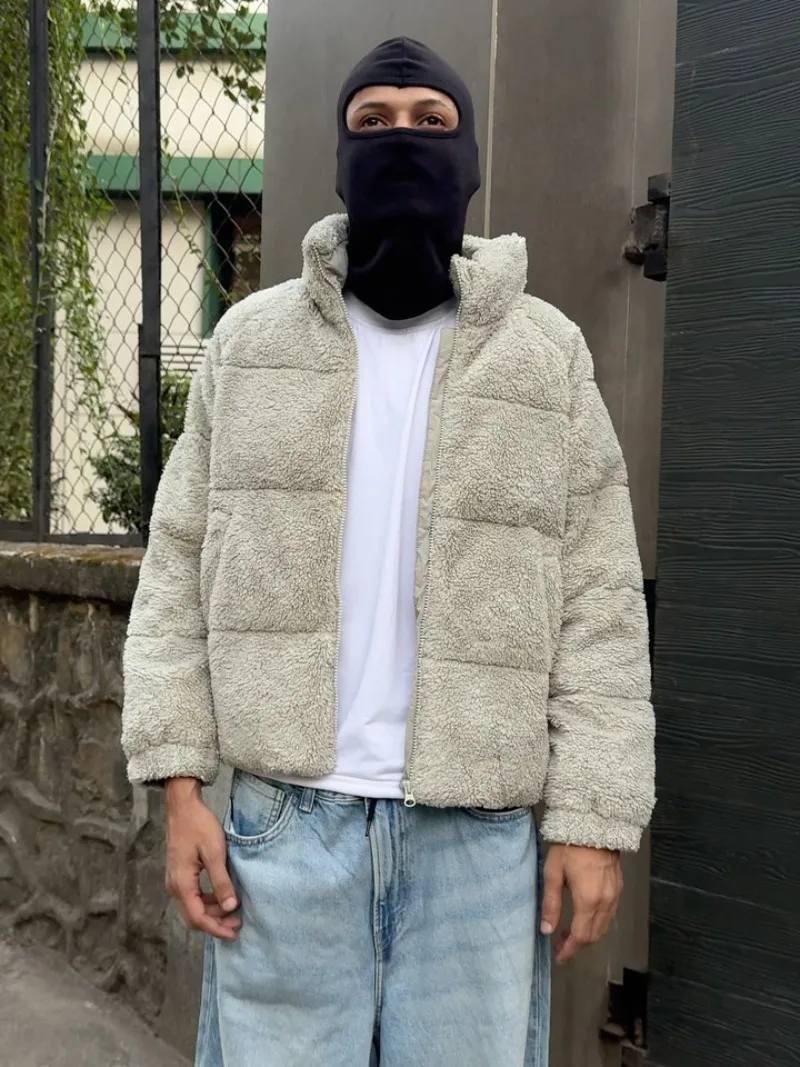 

2025 однотонная ретро Harajuku негабаритная куртка на молнии для мужчин Y2K повседневное хип-хоп модное брендовое винтажное свободное пальто для женщин