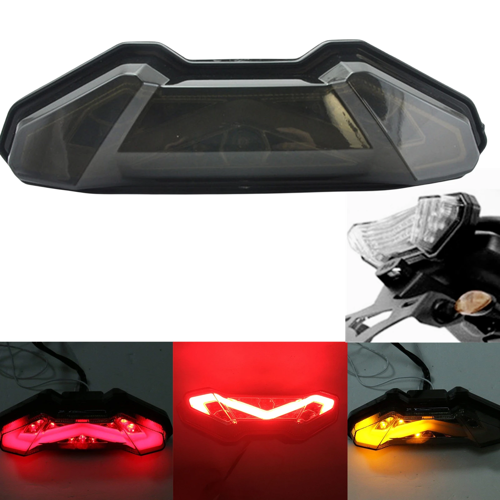 

Motorcycle Integrated LED Rear Brake Turn Signal Tail Light Lamp For YAMAHA MT-09 Tracer FZ-09 FJ-09 MT-10 FZ-10 700 TOUR 2020