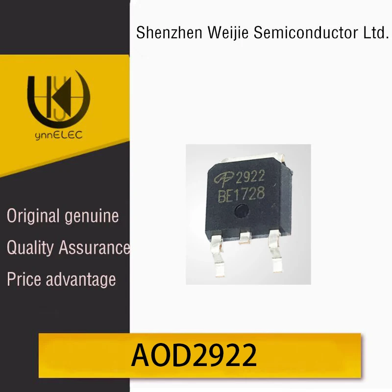 Brand New Original AOD2922 D2922 3.5A 100V TO252 N-Channel MOSFET Chip