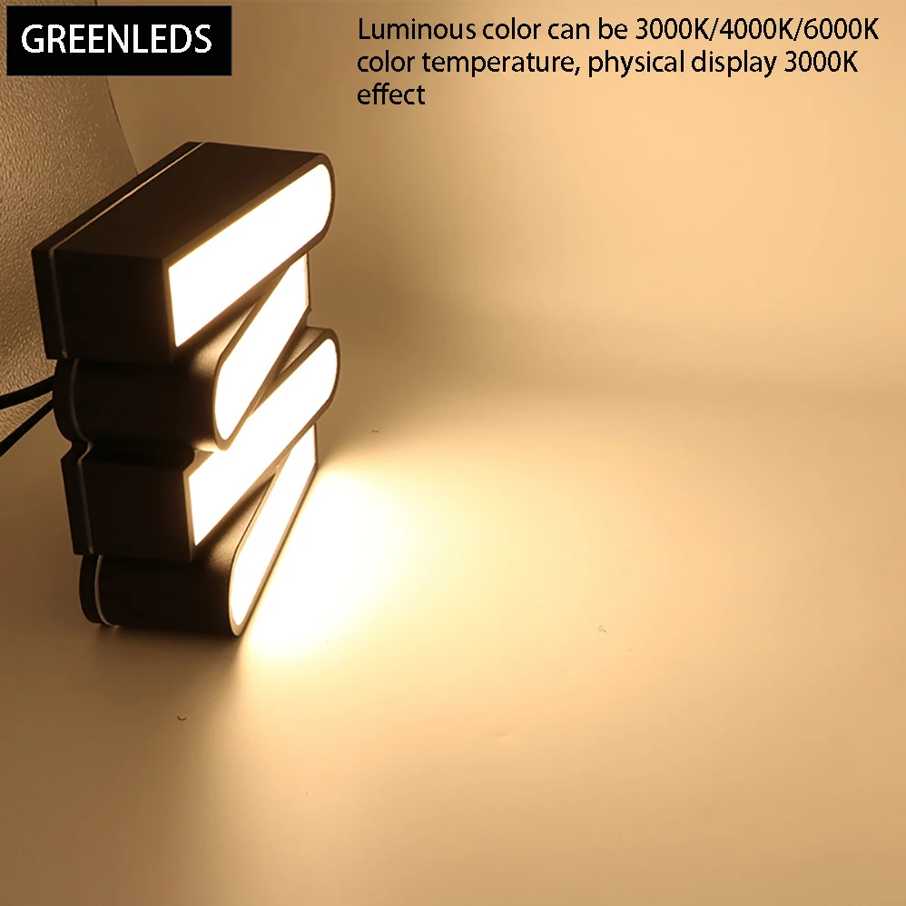 LED Wall Lamp AC85-265V 18W Modern Minimalist Style IP65 Waterproof Indoor/Outdoor Lamp With Three Types Shell Color