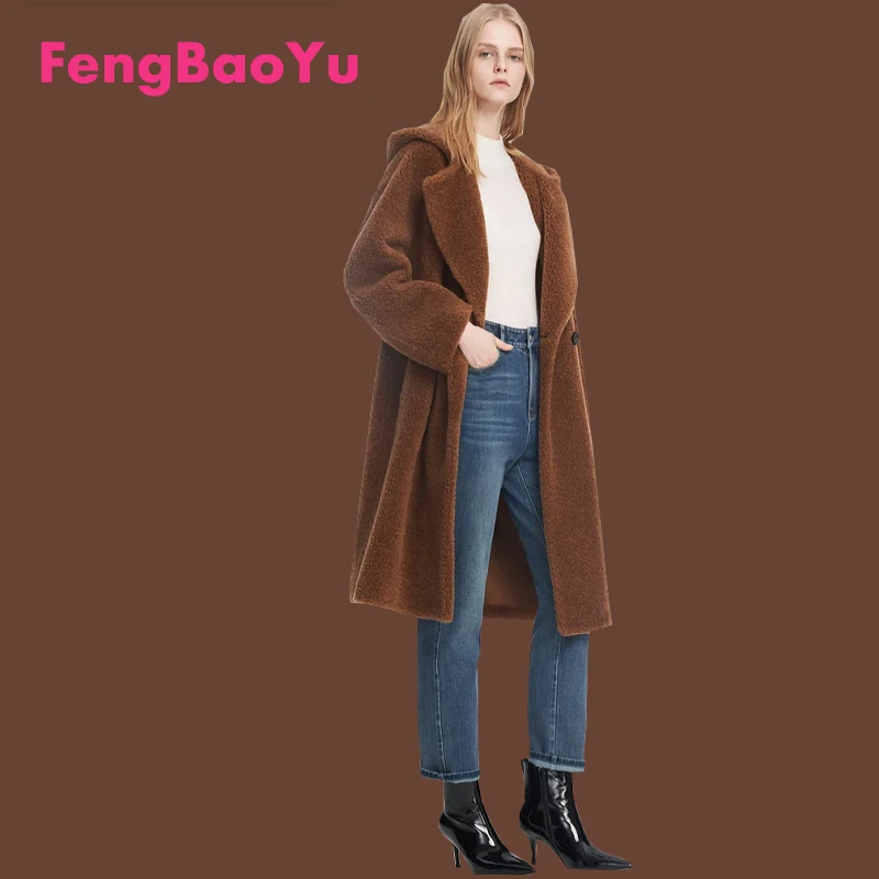 

Осенне-зимнее шерстяное женское пальто Maillard, шерстяное пальто с капюшоном в винтажном стиле, уличная теплая удобная высококачественная женская одежда