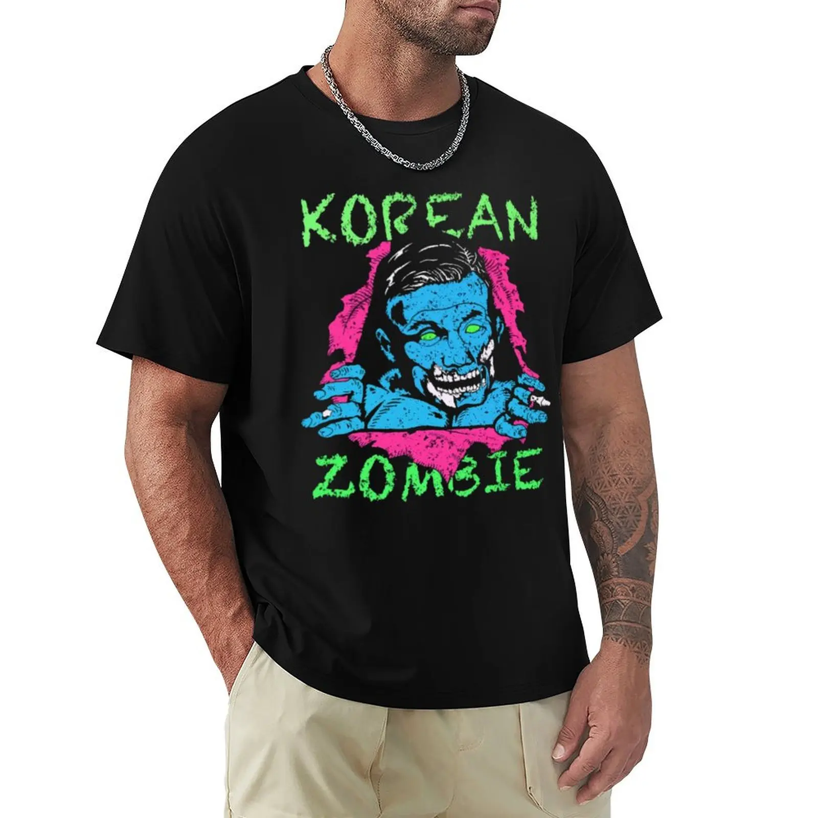 

The Korean Zombie T-Shirt vintage clothes cute tops customizeds quick drying mens vintage t shirts