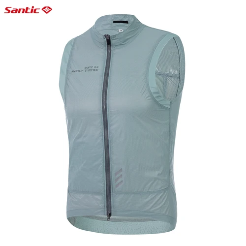 Santic-Chaleco de ciclismo para hombre y mujer, traje de Ciclismo de verano, ultraligero, a prueba de viento
