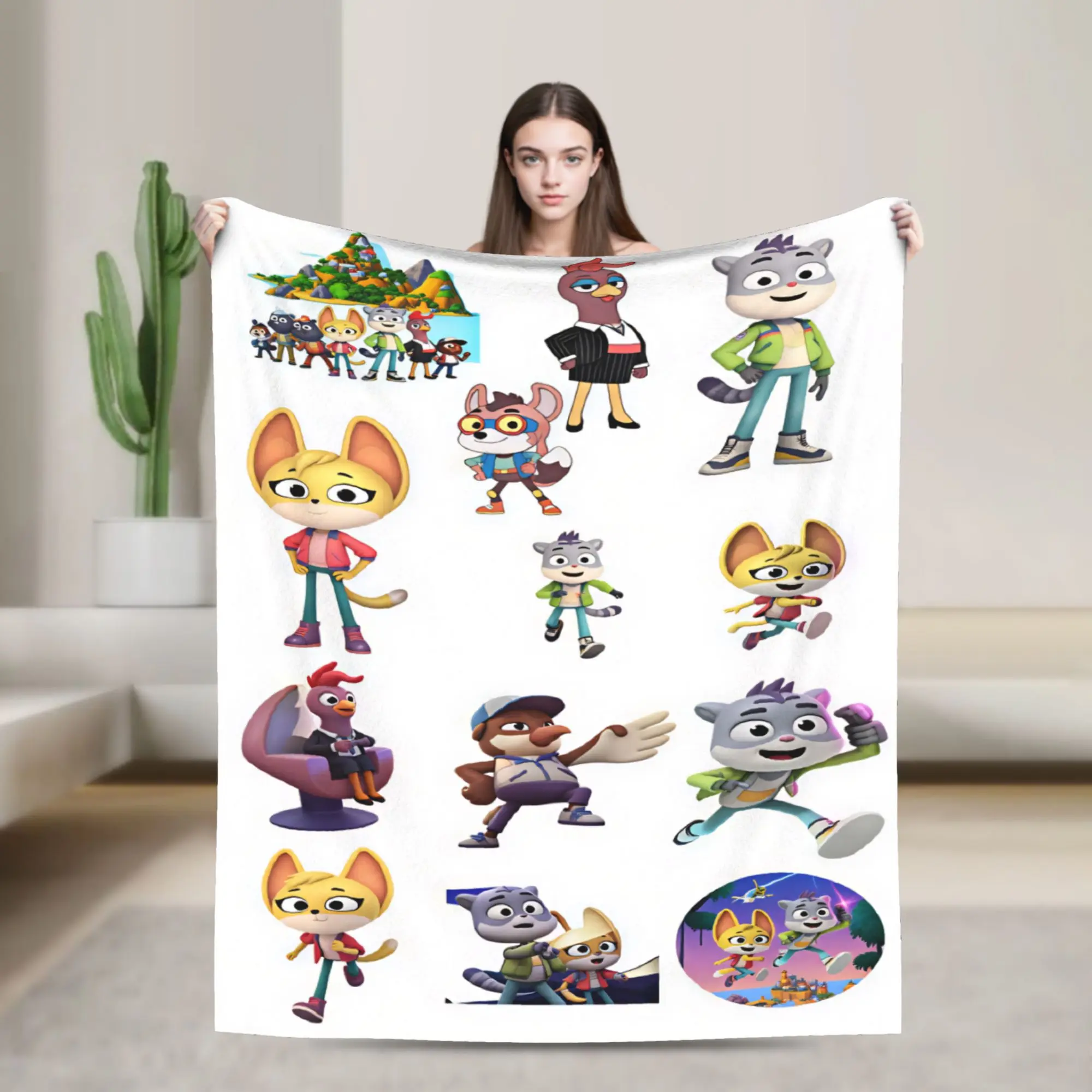 Soft Throw Blanket The Creature Cases Cartoon Animation Television Blanket Flannel Bedspread For Living Room Sofa Bed Cover
