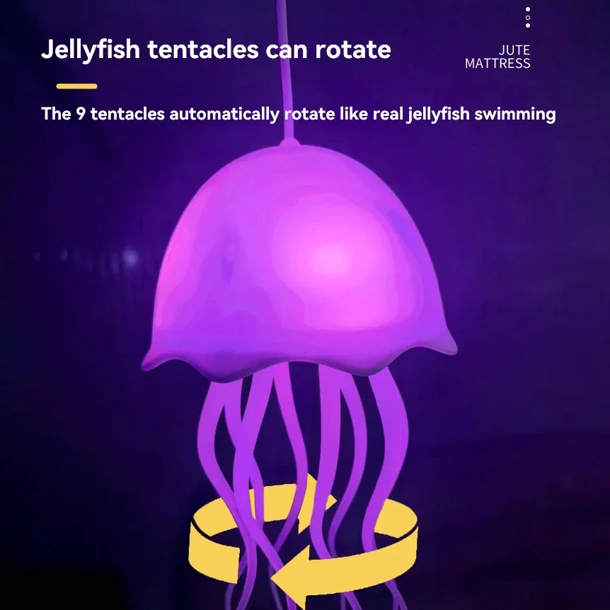 Jellyfish Night Light Jellyfish Bedside Lamp Type-C Charging Creative Sleeping Light Atmosphere Light for Kids Room Decor Lamp