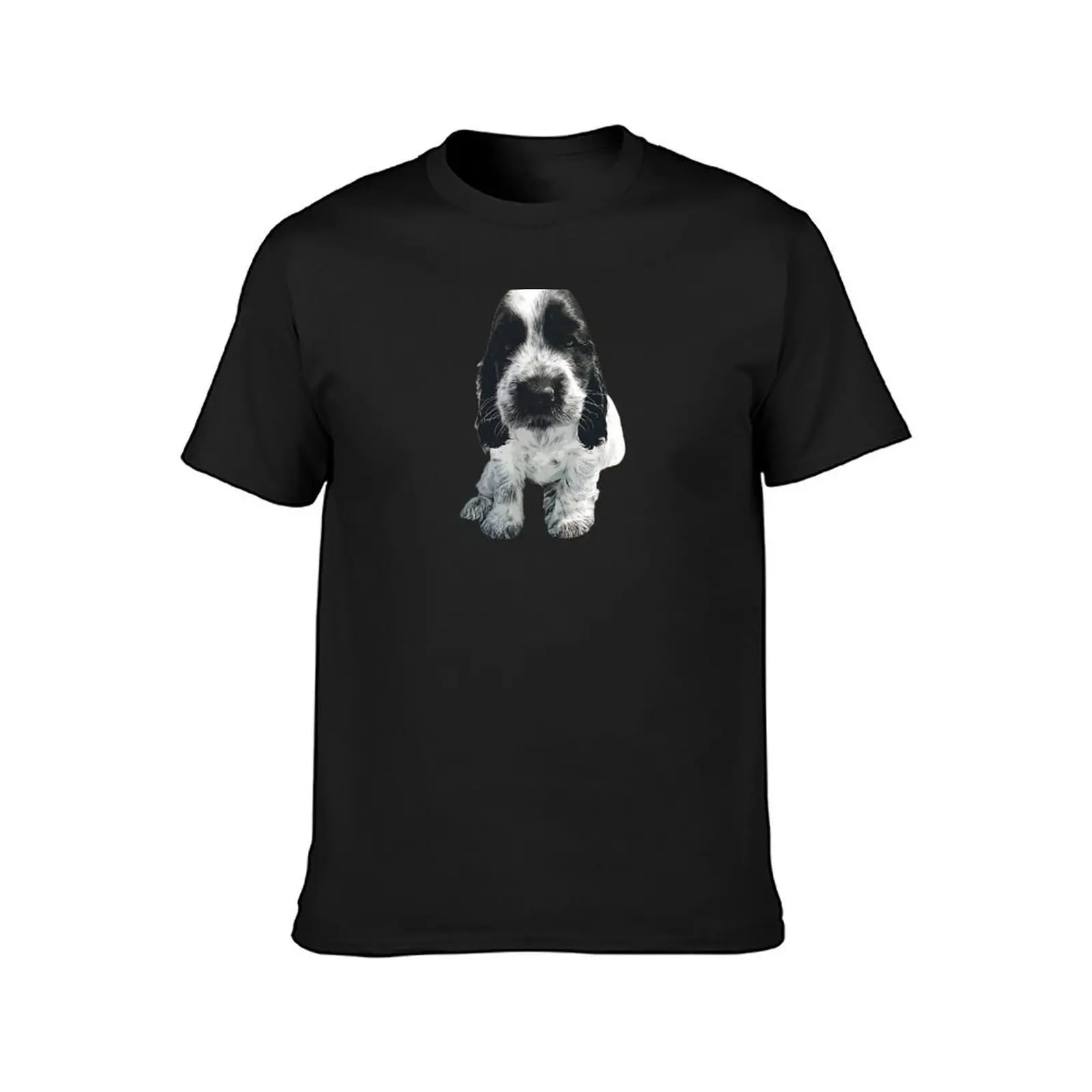 English Cocker Spaniel - Cute Blue Roan puppy dog T-Shirt for a boy korean fashion graphics mens graphic t-shirts hip hop