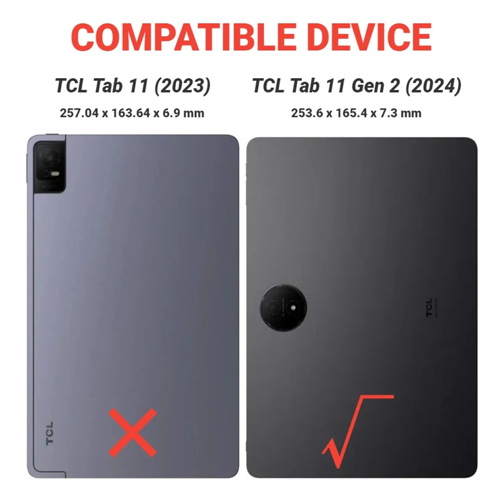 Etui na TCL Tab11 Gen 2 Bubbles Shockproof dla TCL Tab 11 FE 9465X, miękkie silikonowe etui z obrotową bransoletką 360 stopni. — zdjęcie produktu 2