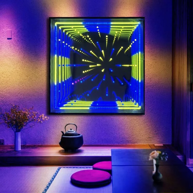 Melaleuca Abyss Mirror Bar LED Decoration Ambient Light Modeling Melaleuca Mirror Neon Signs Customization