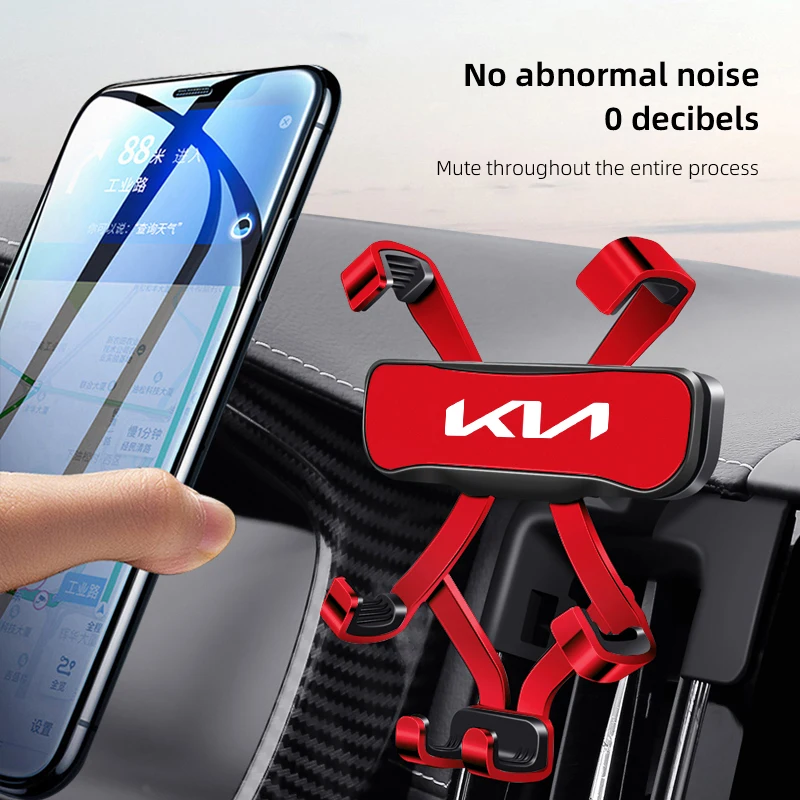 ABS الجاذبية سيارة لتحديد المواقع والملاحة حامل هاتف المحمول اكسسوارات لكيا EV6 ستينغر ريو سورينتو بيكانتو Ceed Borrego Syros K4 K5