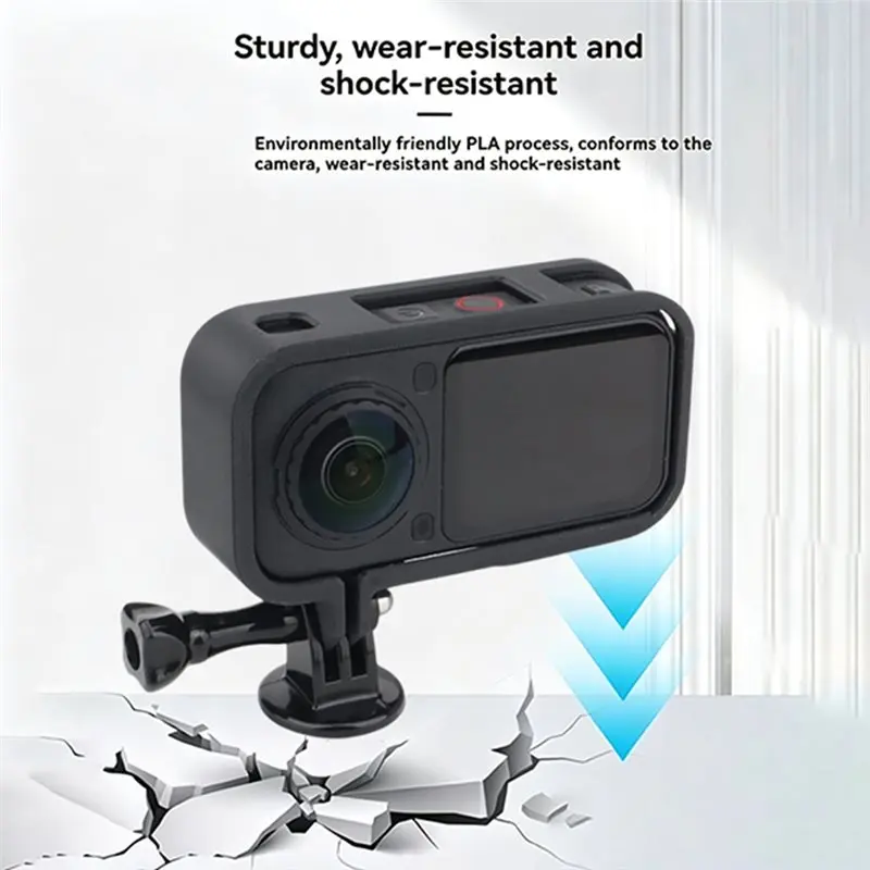 A20T For X6 Camera Housing Frame Case, Anti-Fall Protective Mount Frame, PLA Wear-Resistant Shell with Cold Shoe & Universal