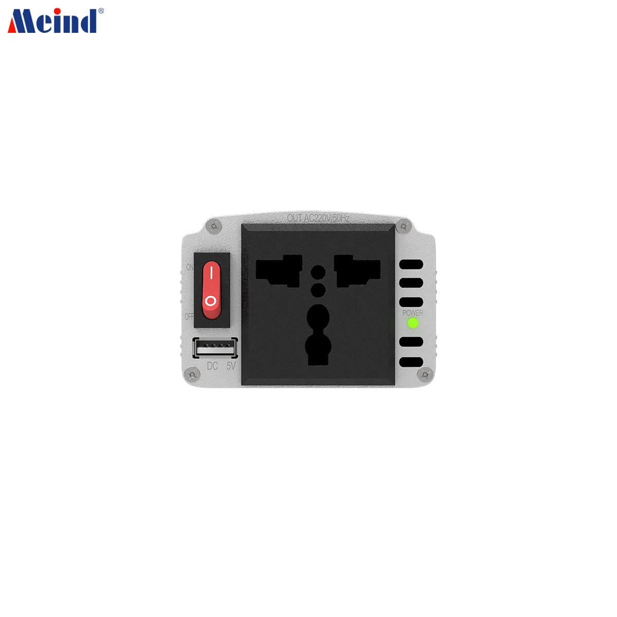 Meind 150W Power Inverter DC 12V to 220V AC Car Inverter with 2.1A USB Car Adapter