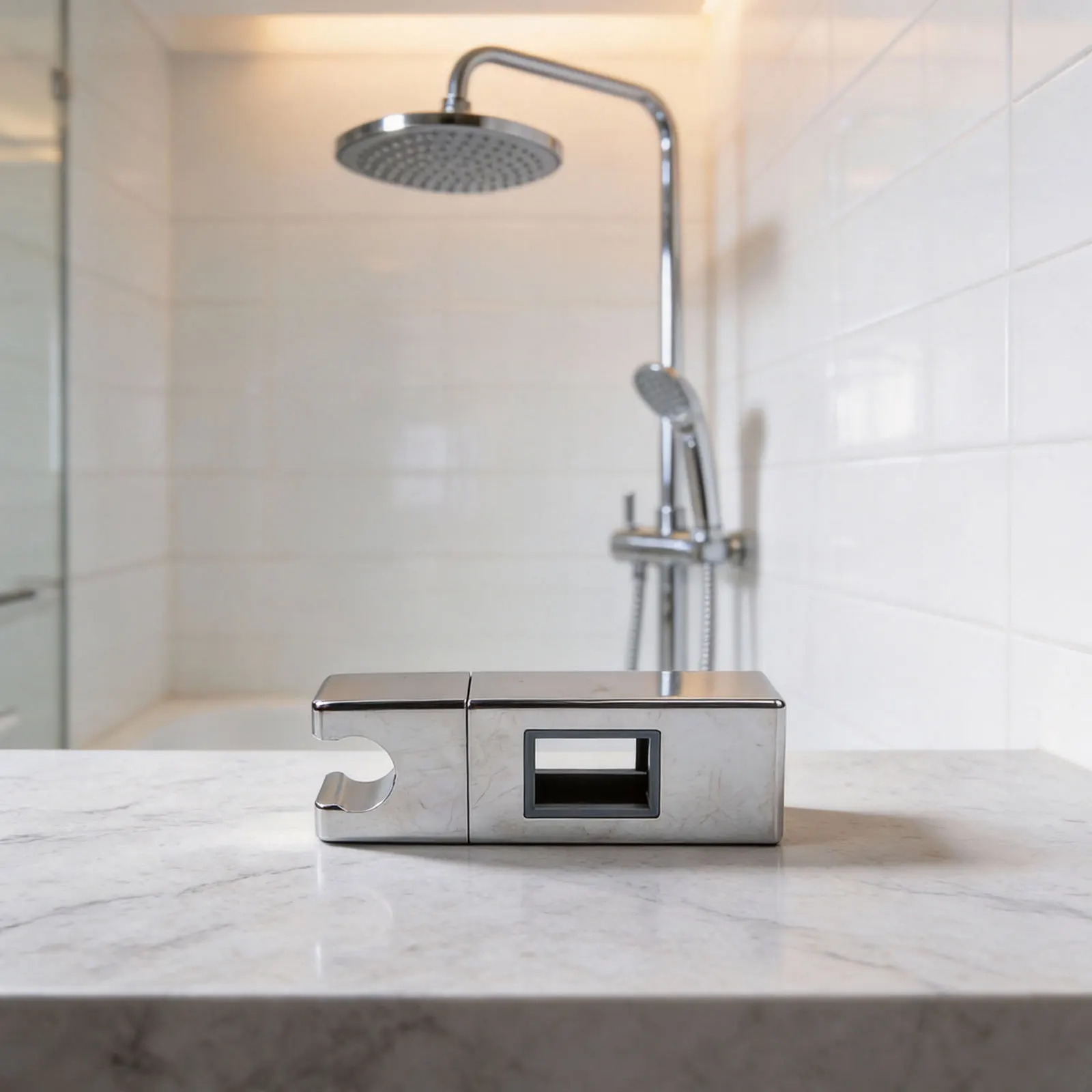 Slider Bracket for Shower Head Mounting on Rectangular Riser Rails with 18mm Width and 30mm Length Specifications
