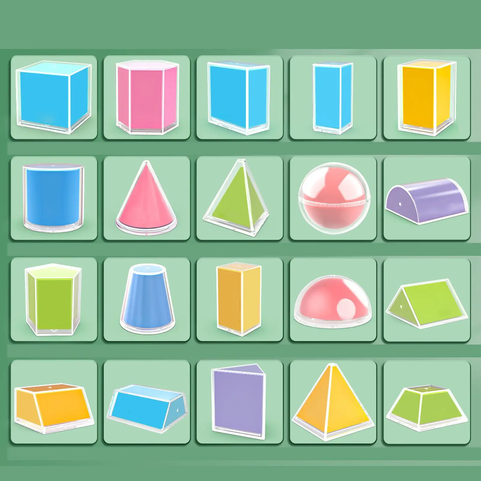 

20x геометрические твердые 3D складные геометрические фигуры для детей дошкольного возраста