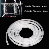 Aquarium 1m/3m/5m/10m Oxygen Pump Hose Air Bubble Stone Aquarium Fish Tank Pond Pump Tube 4*6mm White Color B1