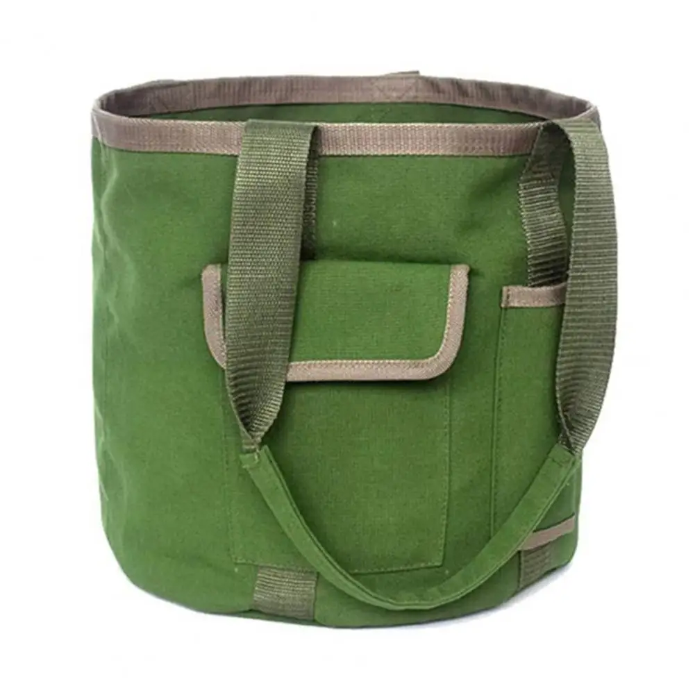 Sturdy Gardening Tool Carrier Durable Canvas Gardening Organizer Tote with Multiple Pockets Capacity Waterproof Garden for 7.9