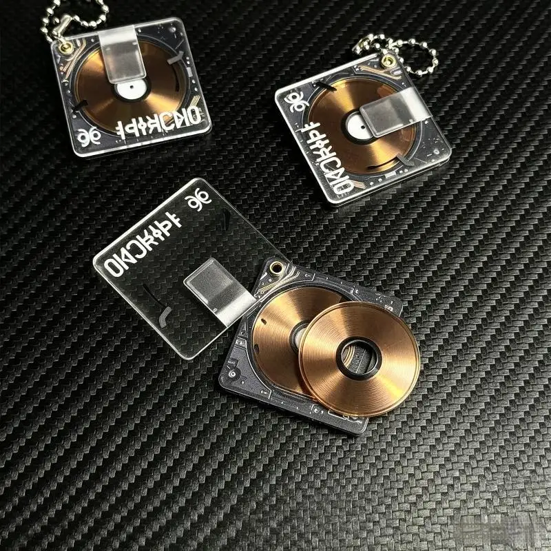 Mini-DJ-Plattenspieler Acryl-Schlüsselanhänger Vintage Vinyl-Plattenspieler-Anhänger Hip-Hop Streetwear Taschenanhänger Schmuck Geschenk – Detail 2