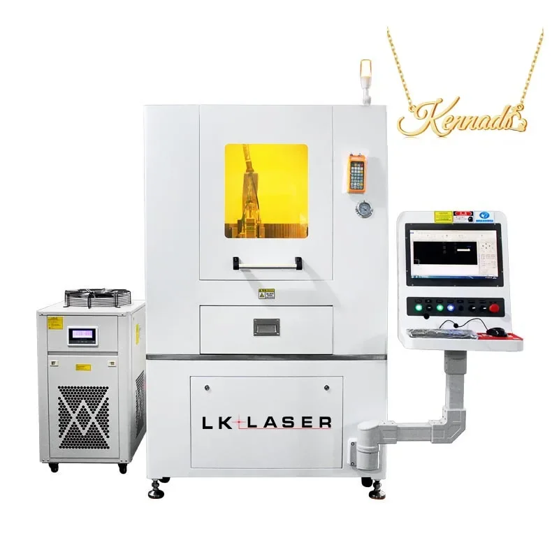 High Precision Laser Engraving Machine Gold Silver and Cutting Name Necklace Jewelry Brass Sliver Gold Laser Cutting Machine