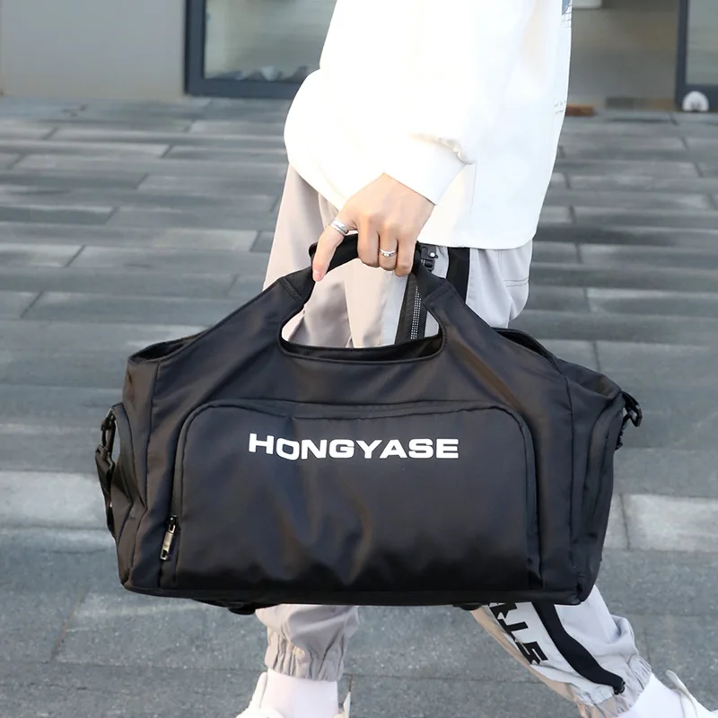 Imagem -04 - Travel Tote Gym Sports Bolsa para Homens e Mulheres Fitness Duffle Shoe Pocket Bagagem Mala Square Handbags Weekend Shoulder Boston Bag