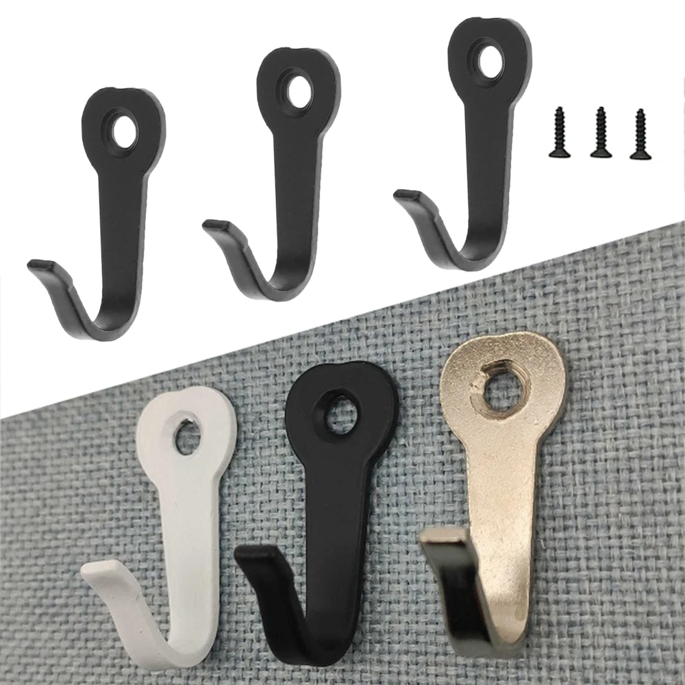 10pcs Wall Hooks Waterproof Oilproof Iron Decorative Hooks Seamless Hanging Hook For Kitchen Bathroom Office