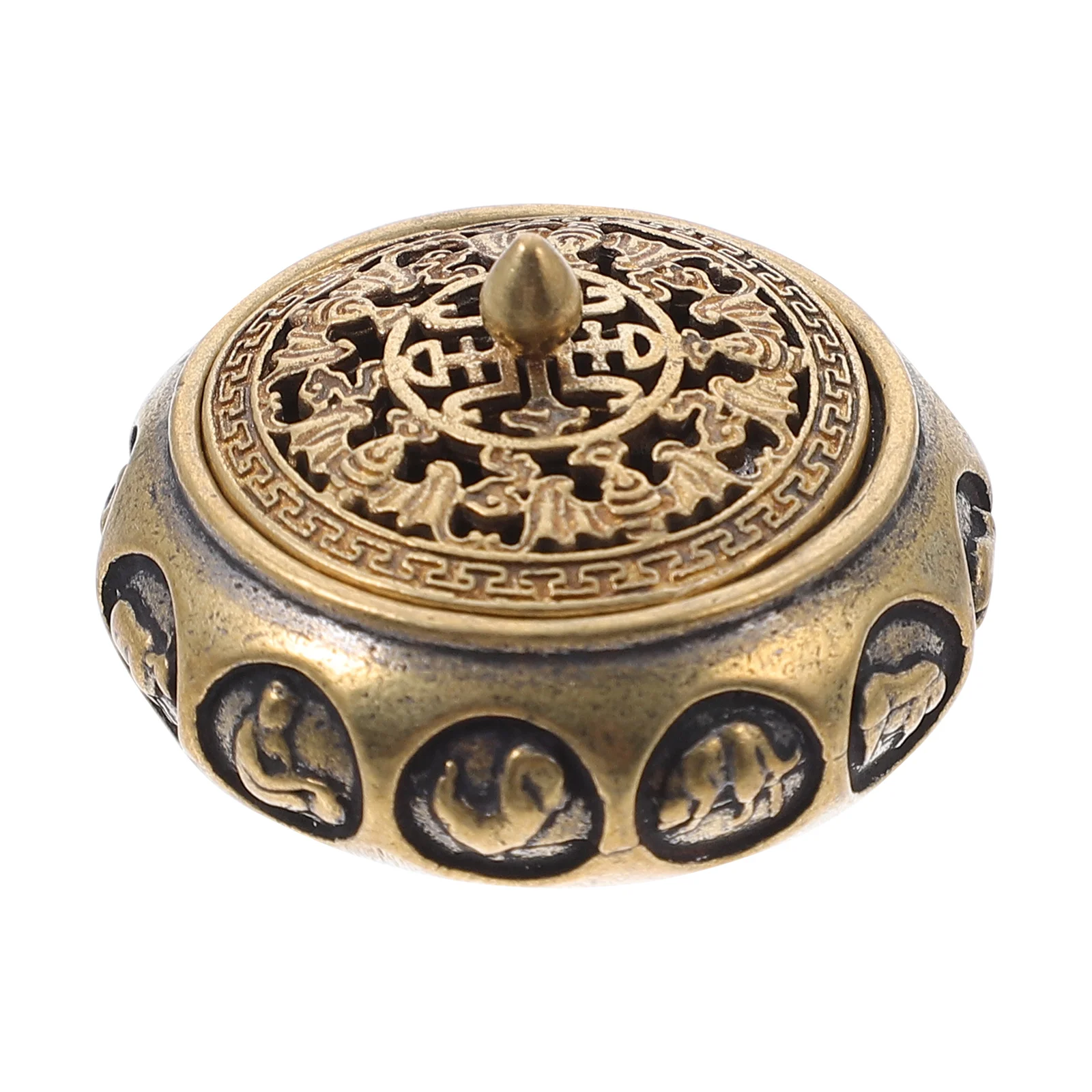 Incense Holder Pure Brass Twelve Zodiac Home Ornaments Aromatherapy Burner Incense Holder Handicraft Bowl Metal Difusser