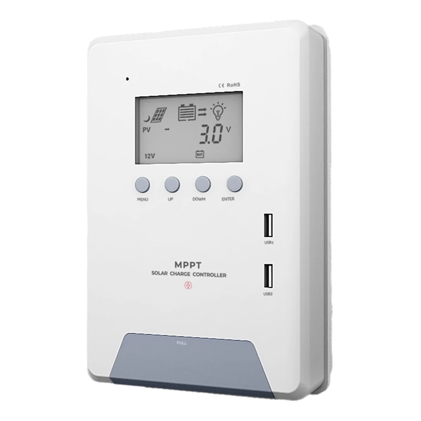 Efficient 60A For MPPT For solar Controller for Home For solar Systems with Safety Features and Digital Display