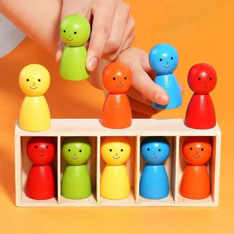Jouets Montessori pour enfants, tri des couleurs en bois, jouets sensoriels, jeux éducatifs assortis, jouets de motricité Fine pour les activités d'apprentissage