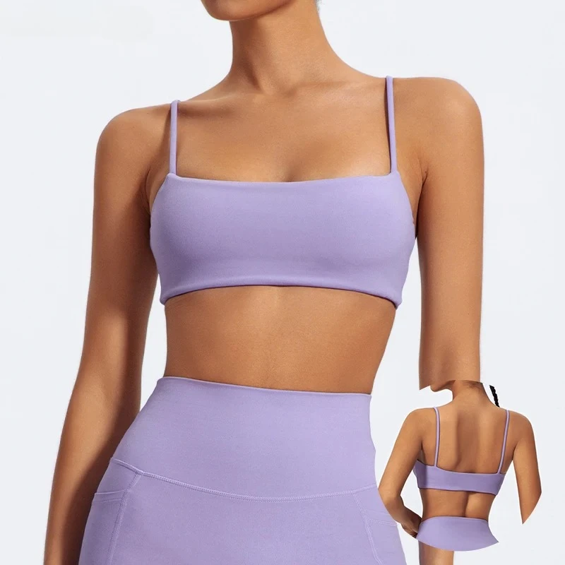

Casual High Stretch Sports Bra Seamless Push Up Yoga Bra Women Fitness Running Strappy Underwear Breathable Quick-Dry Gym Tops