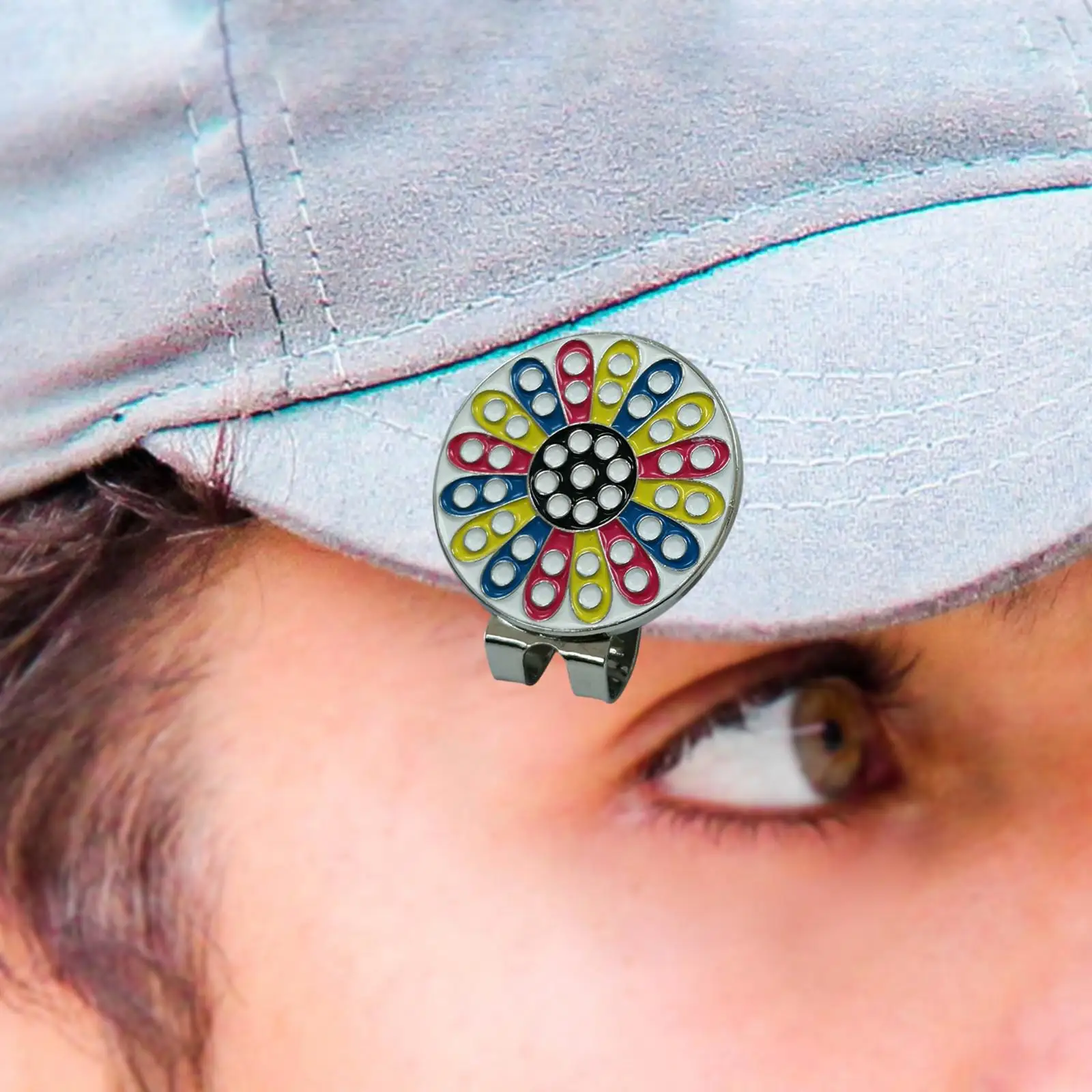 Pretty Cartoon Golf Ball Marker Hat Clip Removable Magnet Zinc Alloy Easy Install Sports Accessory for Golf Match Suit