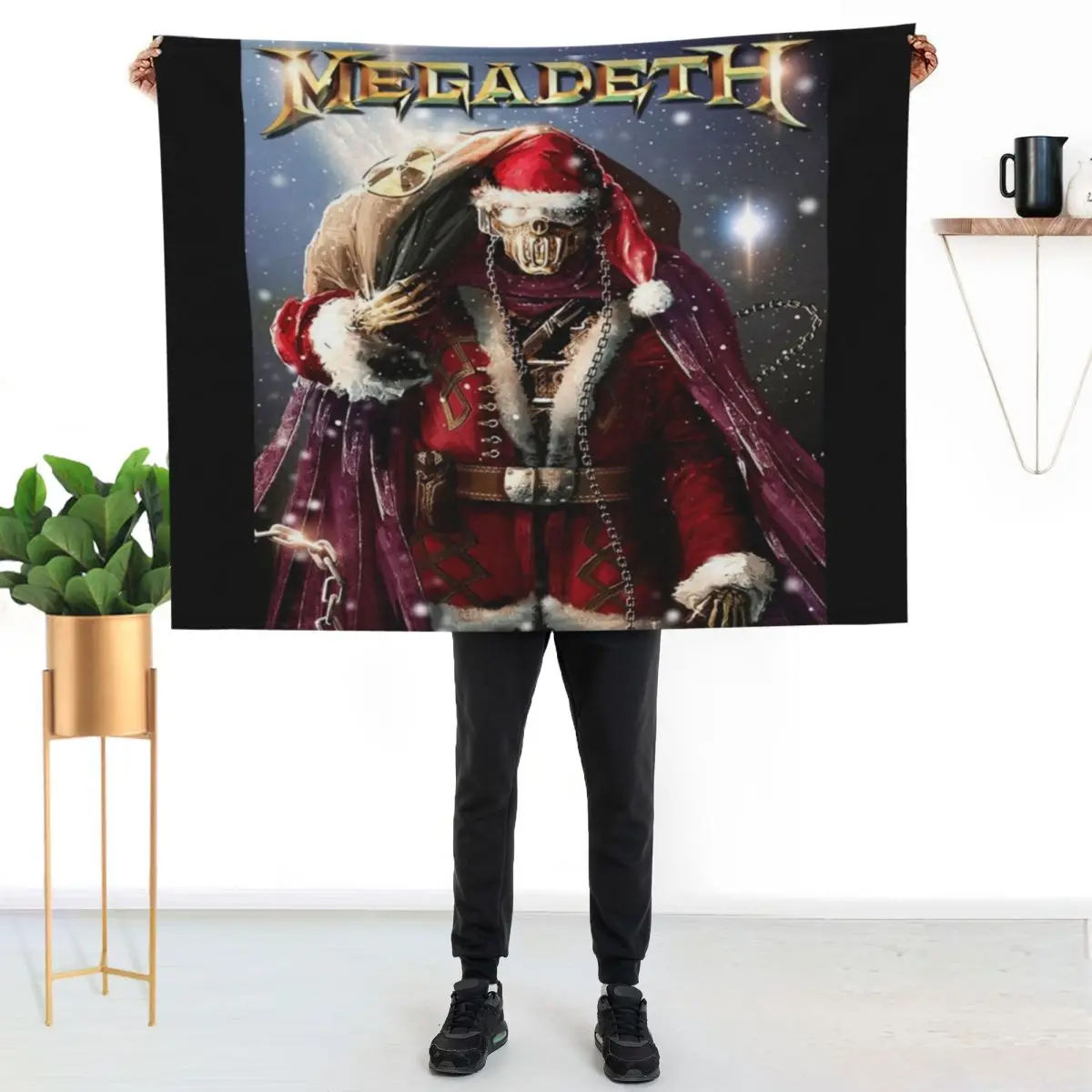 Rattlehead Thrash Metal Santa Throw Blanket for sofa Warm Bed Luxury Throw manga Soft Plush Plaid Blankets