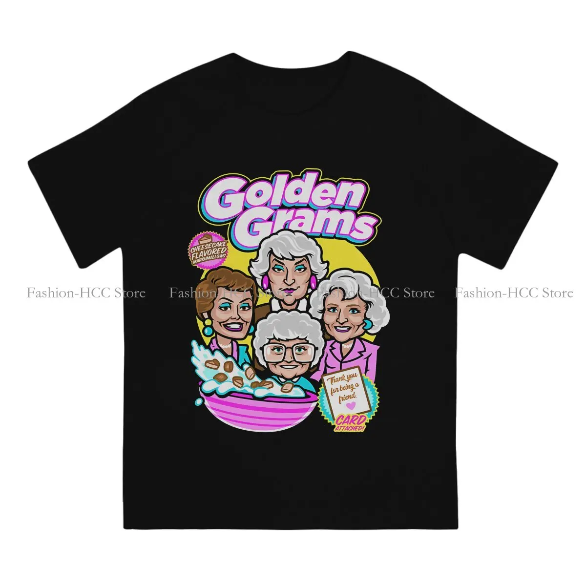 Grams Cereal O Neck TShirt Golden Girls Pure Cotton Basic T Shirt Man's Clothes Fashion