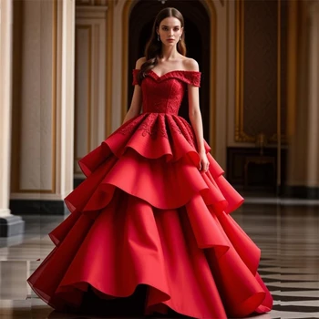 שמלת נשף מותאם אישית שמלת נשף את הכתף-קו הרצפה חצאיות רקמה baspoke אירוע שמלות ערב saudi