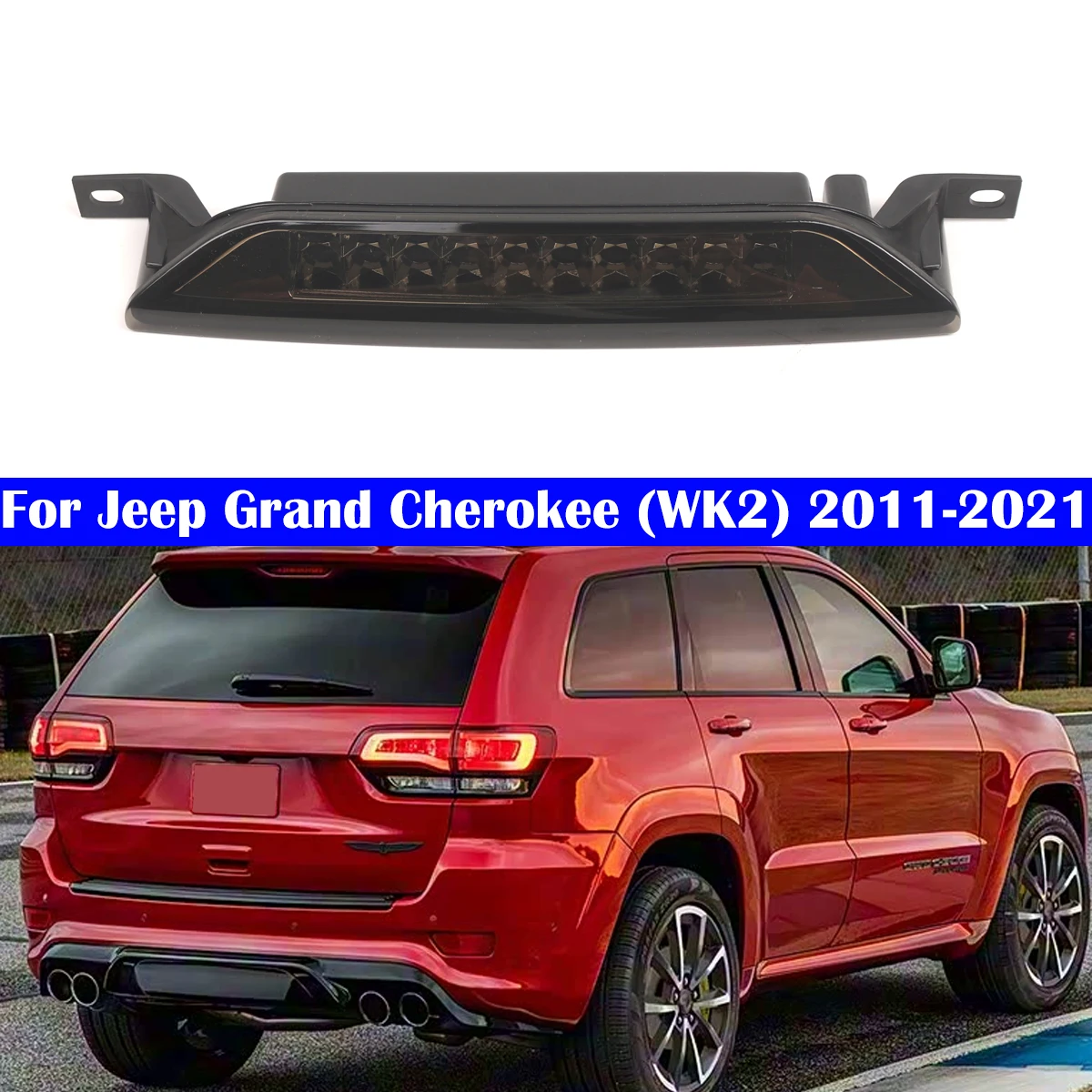 1Pc Car High Mount Rear Third Brake Light 5303754AC for Jeep Compass 07-16 Grand Cherokee 11-21 Dodge Caliber 07-12 Durango11-20