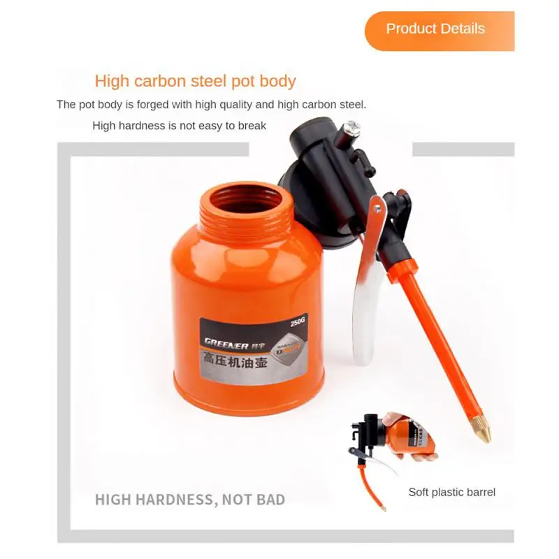 

Масляный бак двигателя, шланг для масленки, металлический пластик, машина, насос высокого давления, ручной насос, масленка, инструмент для ремонта автомобиля, 250 мл, 500 мл