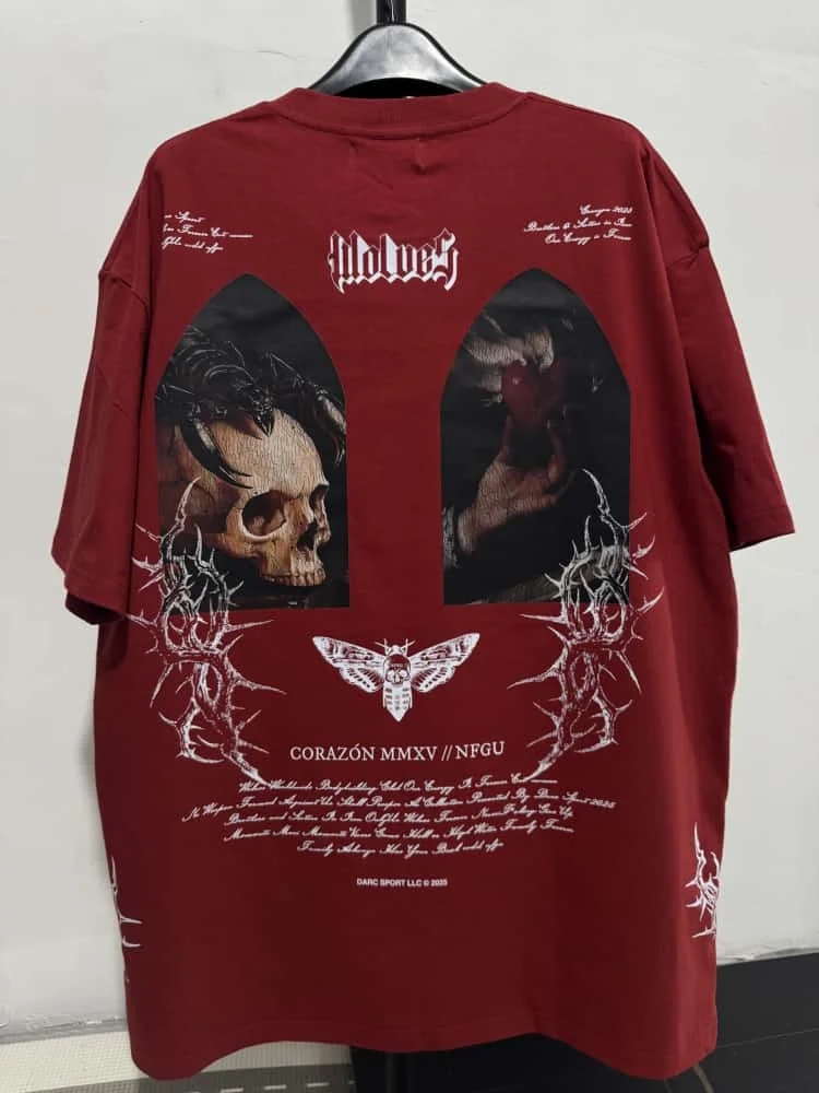 

Hip Hop Oversized Men T-shirts Black Red Vintage Tees Men's Fashion Loose Fitness T Shirt Man Women Casual Sports Tee US SIZE