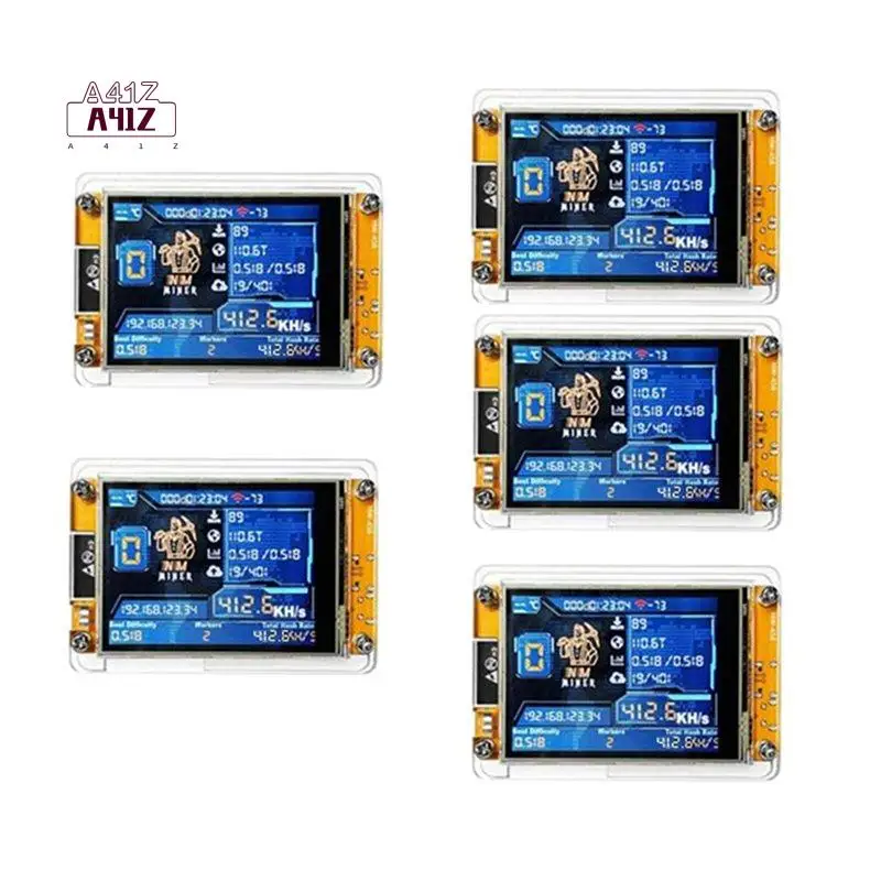 

A41Z-5Pcs Bitcoin Nerdminer V2 Nmminer Hashrate 411KH/S ESP32 2.8 Inch Display Crypto Solo Lottery ESP32-2432S028R DROOM
