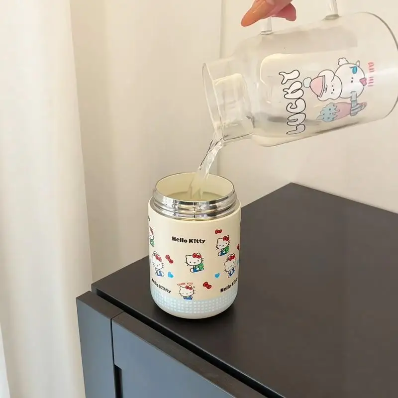 귀여운 휴대용 보온 빨대컵 여성용 야외 여행 동반자 컵 보온 신제품 2025 Kt 물병