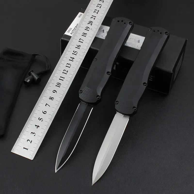 BM 3400 Autocrat Tactical Pocket Knife D2 Blade Zinc Alloy Handles Outdoor Survival Knives Camping Hunting EDC Tool