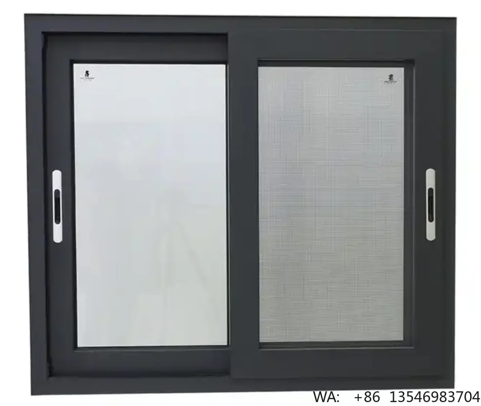 METGOOD Modern Hurricane Impact Double Glazed Aluminum Sliding Window Door Frame Energy Star Qualified for Exterior Use