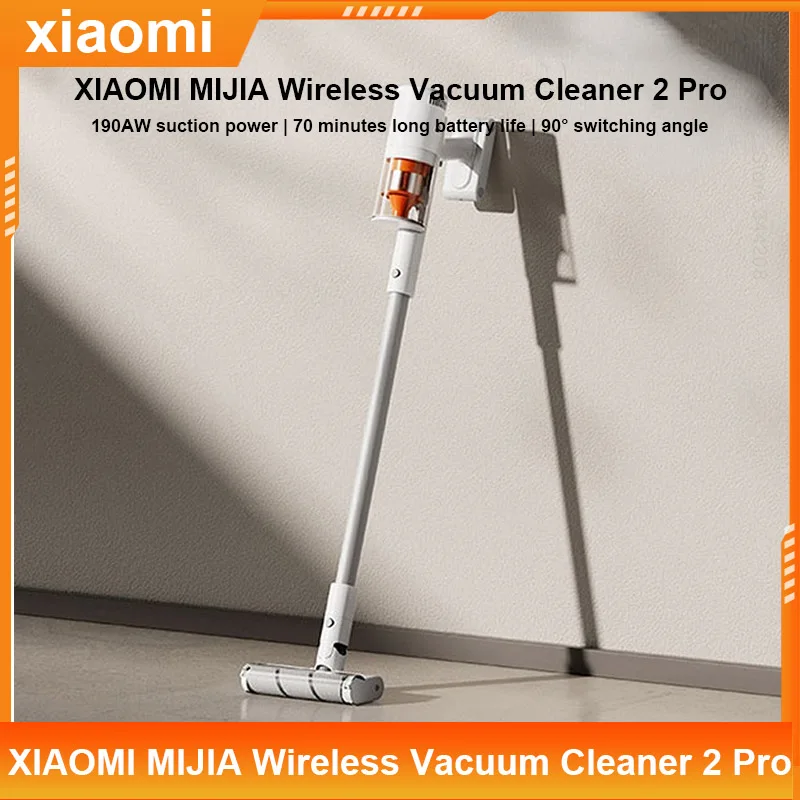 

XIAOMI MIJIA Wireless Vacuum Cleaner 2 Pro Sweeping Mopping Cleaning Tool 190AW Suction Multi-Surface Brush Head Cyclone Suction